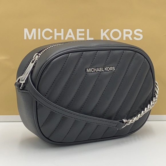 Michael Kors Handbags - MICHAEL KORS ROSE SM OVAL CAMERA XBODY BLACK